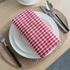 4PCS Cloth Lattice Square Napkin Christmas Plaid Cloth Napkin American Household Cotton Daily Tea Towel Home Kitchen Restaurant