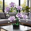 619Pcs Orchid Flower Bouquet Vase Model Bricks Set  New Idea Home Decoration Holiday Gifts Building Blocks Ornament