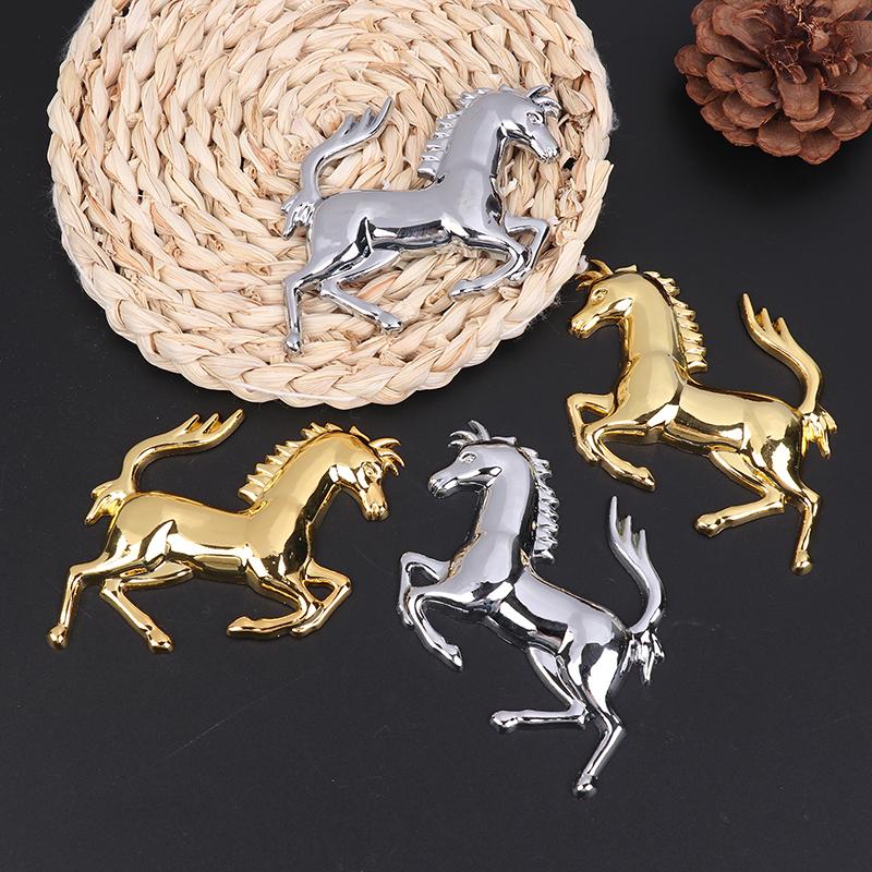 3D Metal Running Horse Emblem Stickers Car Personalized Sticker Decal Auto Window Body Side Tail Bumper Badge Sticker Decoration