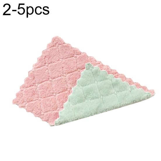 5 шт. двухсторонняя водопоглощающая кухонная ткань для мытья посуды, полотенце для рук