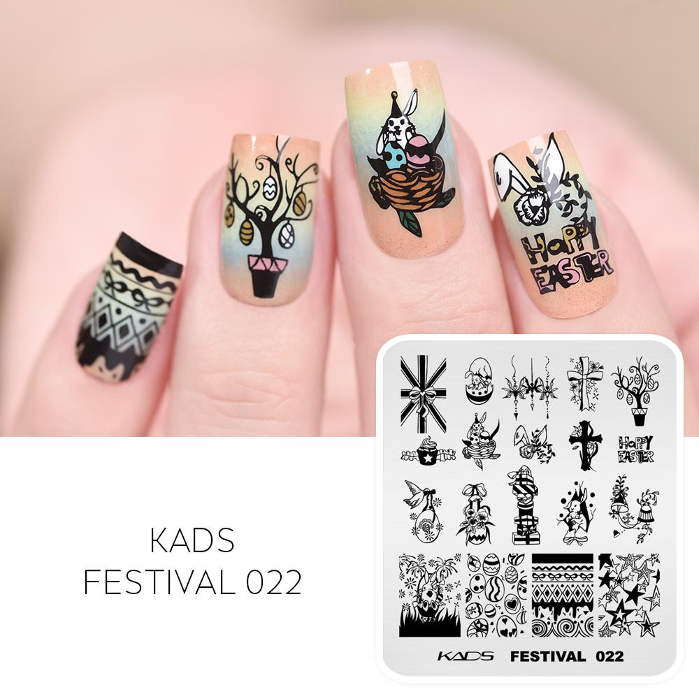 kads Chinese Stamping Nail Stamp Plate Tree Peony Butterfly Design Nail Art Printing Gel Polish 7*8cm Image Templates Plate