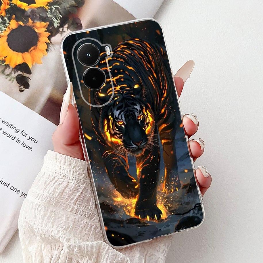 Для Xiaomi Poco M7 4G Чехол Poco M7 Plus Покрытие Роскошный Карп-Дракон Мягкий Тонкий Силиконовый Чехол для Телефона Для Xiaomi PocoM7 M 7 2025 Оболочка