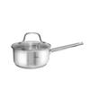 Fissler 18cm New Family Saucepan, Induction and Gas Compatible, with Glass Lid, Drip-Free Rim, Waterless Cooking, Silver [Official Japanese Product] 0