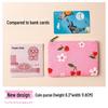 Compact Floral Canvas Wallet - Zipper Coin Purse & Card Holder