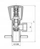 Angle Globe Valve with Rosette, Chrome 1/2X3/4