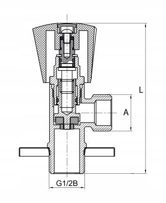 Angle Globe Valve with Rosette, Chrome 1/2X3/4