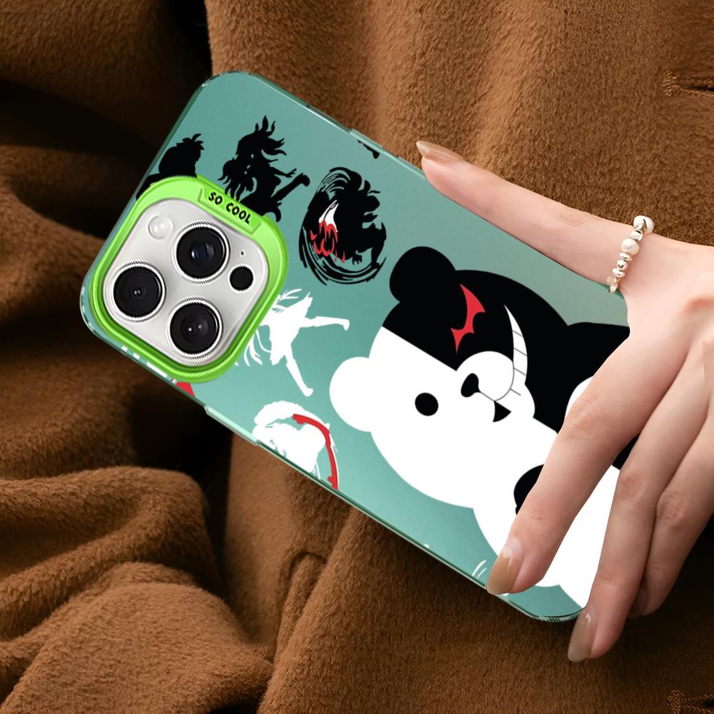 Чехол для телефона Danganronpa Junko Enoshima Monokuma Для iPhone 16 15 14 13 12 11 Pro Max X XR XSMAX 8 Матовый Ударопрочный Задний Чехол