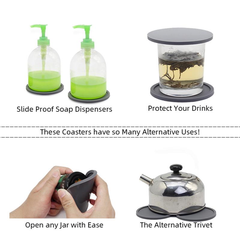 Подставка под кофейную чашку Силиконовая подставка под чашку Противоскользящая изоляционная круглая подставка Подставка под чашку Подставка под кружку