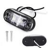 2pcs Set White 12V LED Car Side Marker Tail Light 24V Trailer Truck Lamp
