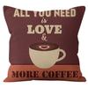 American Coffee Moment Linen Pillow Case Sofa Car Office Company Pillow Cushion Cover