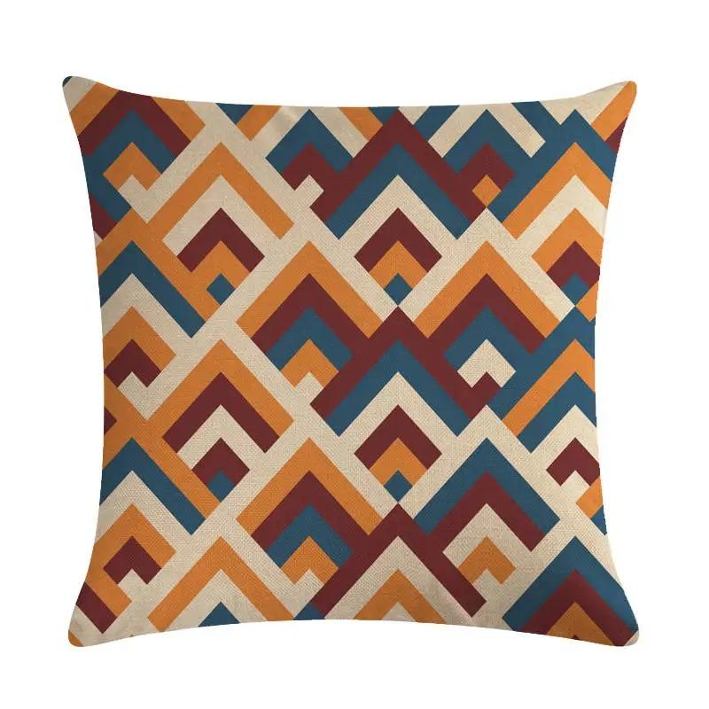 Office Living Room Home Pillowcase Simple Geometric Print Pillowcase Car Ornaments