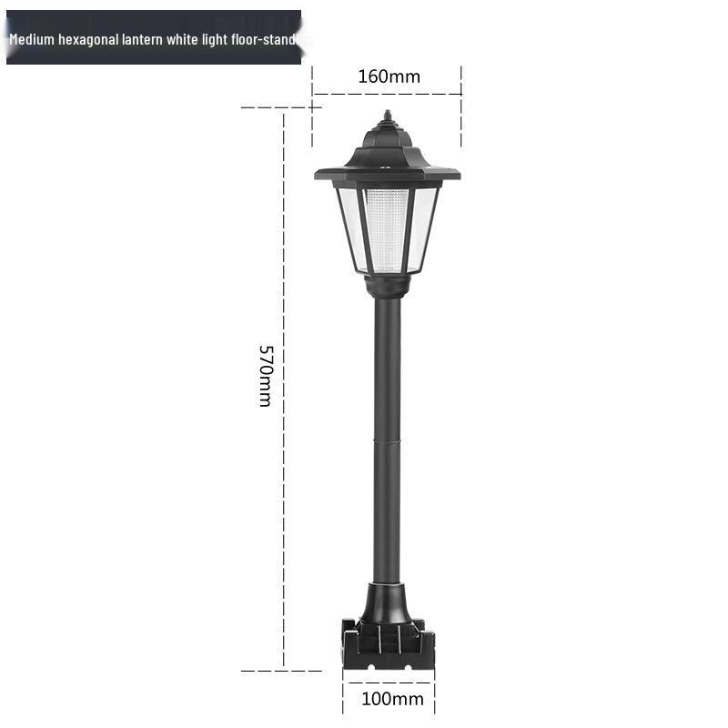 Шестигранный солнечный садовый газонный светильник и настенный фонарь
