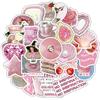 30PCS Cute Peach Sticker Phone Luggage Skateboard Laptop Harajuku Wall Room Cool Aesthetic Fashion Bar Living Stickers