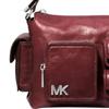 Michael Kors Dakota Silver Accessories Leather Crossbody Bag Medium Women bags Brown-Red 30S5SM3L8Y-REDDISH-BROWN