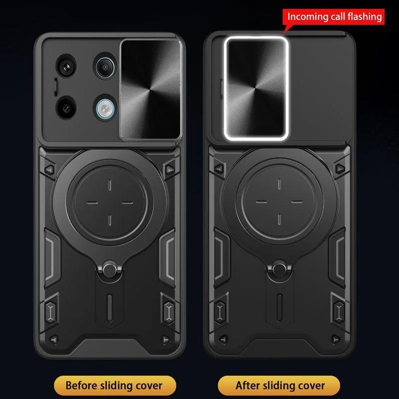Slide Camera Lens Case for Motorola Moto G60 G60S G100 G52 2022 G62 5G G22 G32 G71 G53 G13 G23 4G Magnetic Metal Ring Holder Stand Cover