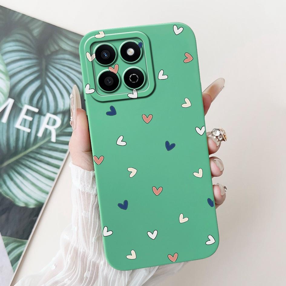 For Honor X7c 4G Case ALT-LX2 Shockproof Cover Sweet Girls Love Heart Soft Liquid Silicone Phone Cases For Honor 200 Smart Coque