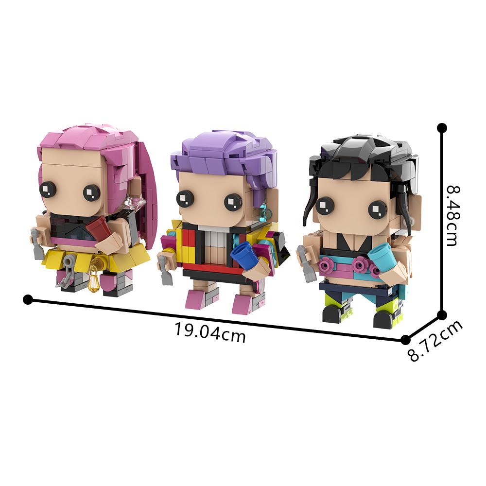 MOC K-pop Охотники на демонов Модель Сороки Конструктор Фигурка Руми Сасси Демоническая Сорока Лев Ворон Животное Кирпичики Игрушка Подарок