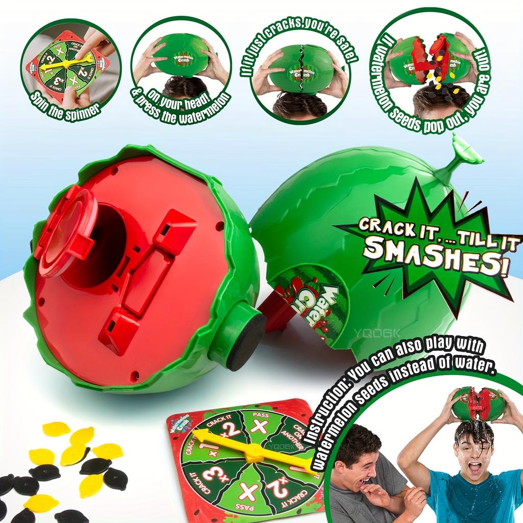 Watermelon Crush Game, Weird Stuff" Don't Crack The Watermelon" Fun Watermelon Game for Kids and Adults, Authentic Prank Board Game