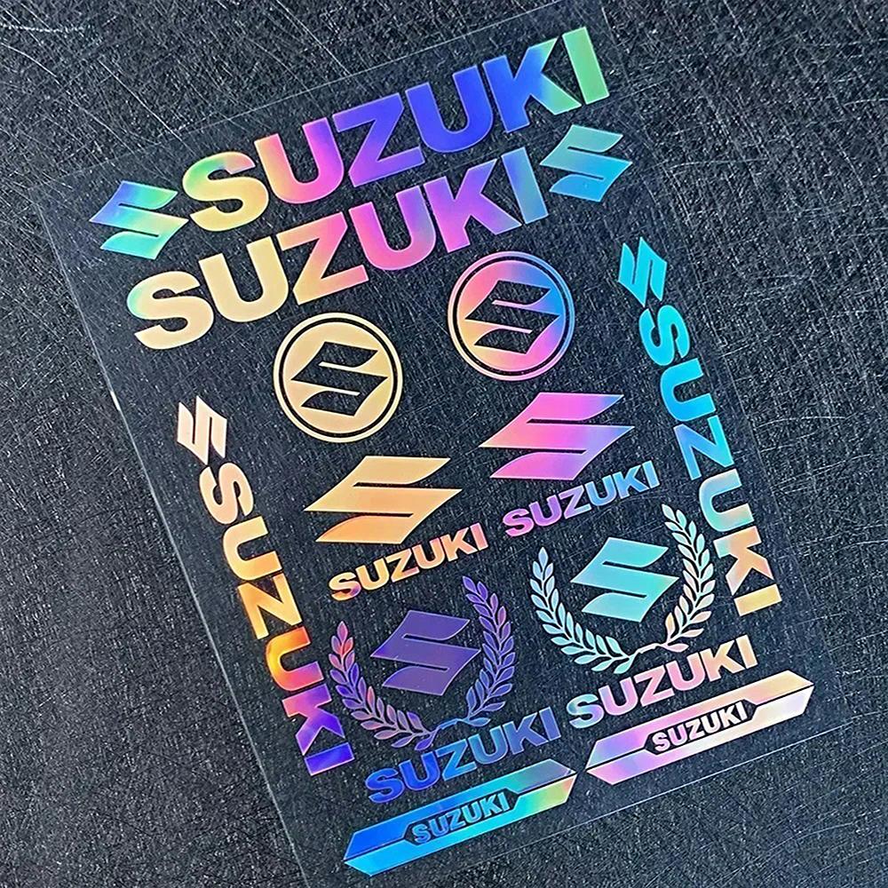 Декоративные наклейки спонсоров гонок для мотоцикла Suzuki, переднего обтекателя, шлема, топливного бака, багажника, корпуса скутера, светоотражающие наклейки