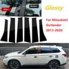 POSSBAY 6pcs/set Polished Pillar Posts BC Window Trim Cover Column Sticker For Mitsubishi Outlander 2013-2021