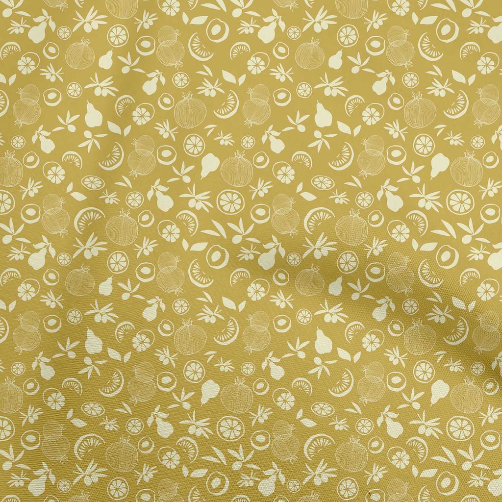 oneOone Cotton Flex Light Green Fabric Fruit Melon With Pomegrante Fabric For Sewing Printed Craft Fabric By The Yard 40 Inch