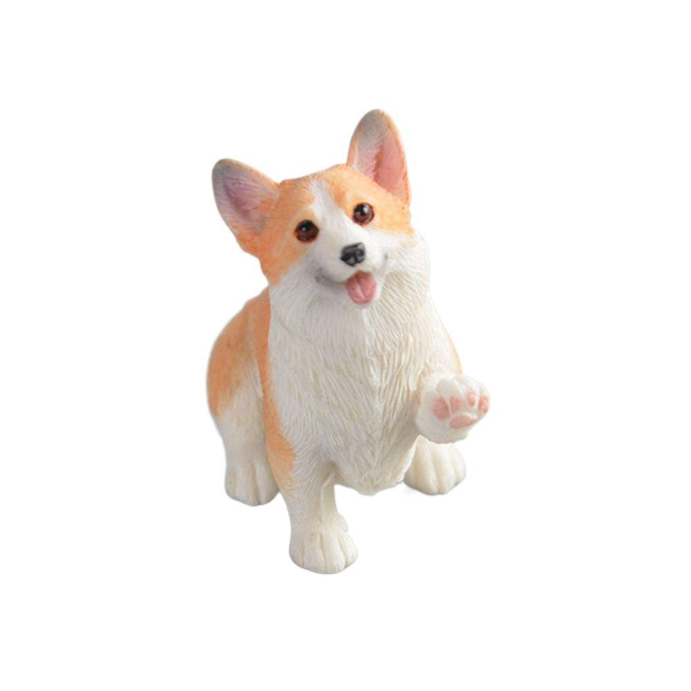Children's Gift Mini Animal Dog Doll Simulation Dog Car Ornament Corgi Model Miniature Figurines
