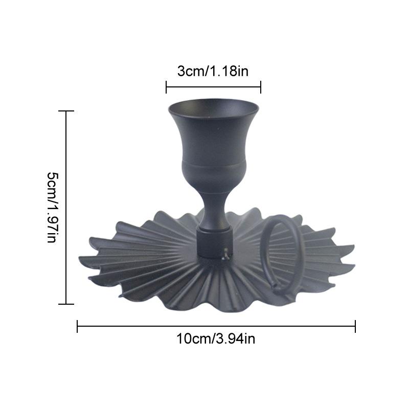 1шт подставка для свечи черный железный домашний декор металлический столб подсвечник подсвечник настольный литой декор конический подсвечник свадьба