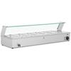 Bain-marie food warmer, warming buffet with cover 6 x GN 1/3 2100 W