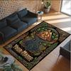 Decorative Artwork Theme Crystal Velvet Rug Personalized Custom Name Text Soft Floor Mat Home Decor