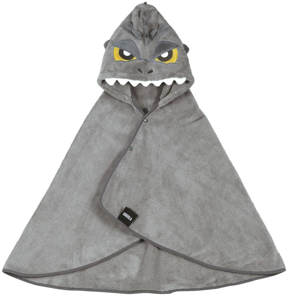 Skater Bath Poncho with 108 x Godzilla Kids' Hood, Quick-Drying, 92cm, Design, Boys' BPO1-A