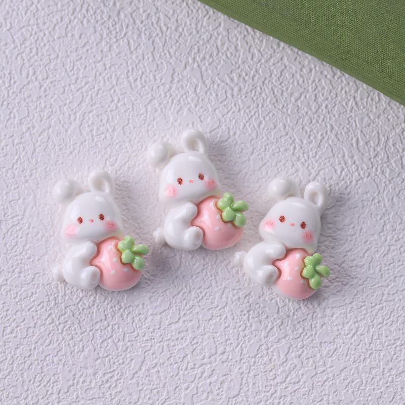 Заколка для волос и украшения из смолы в виде домика для клубники-кролика своими руками для детей