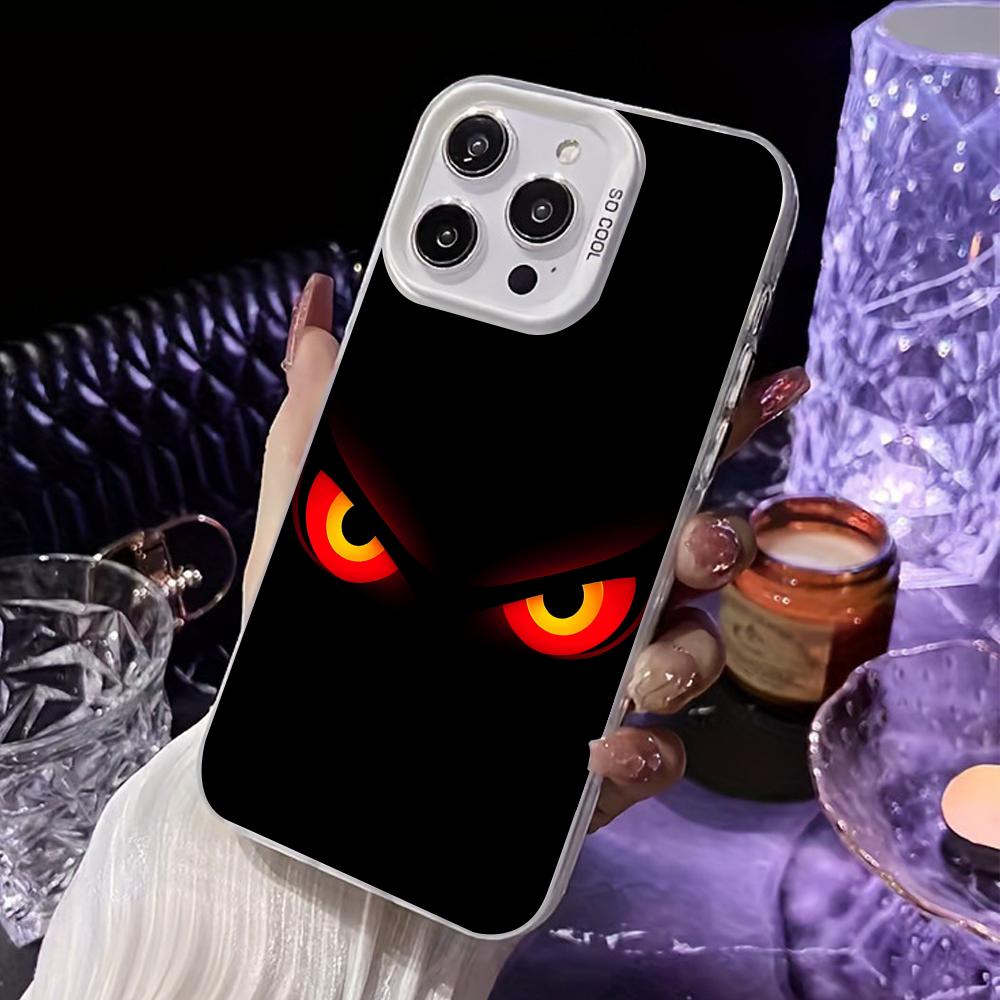 Anime Eyes Phone Case for iPhone 17 16 15 14 13 12 11 X XR XS Air Pro Max Plus White Colorful Silver Cover