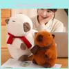 Adorable Capybara Plush Toy For Home Decoration And Cozy Pillow Gifts In White And Brown