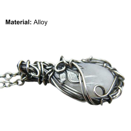 Ожерелье на ключицу, удлиняющая цепочка с мелким принтом в виде листьев, подвеска с подвеской из лунного камня, подвеска, ожерелье