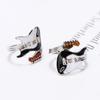 Fashion Personality Lovers' Oiled Zinc Zinc Alloy Ring Women Jewelry Black White Color Varnish Guitar