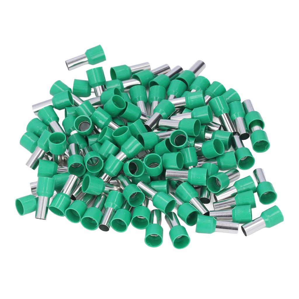 100Pcs Insulated Round Tube Terminal Crimp End Connector for AWG 6 Electrical Wire E16‑12