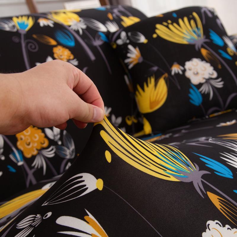 Чехол для дивана с принтом, эластичные чехлы для диванов, чехлы на одноместное сиденье для 2-местной подушки, моющийся чехол для мебели для гостиной