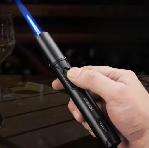 Уличная ветрозащитная зажигалка надувная портативная зажигалка термостойкая керамическая длинная прочная для кемпинга барбекю огненный пистолет