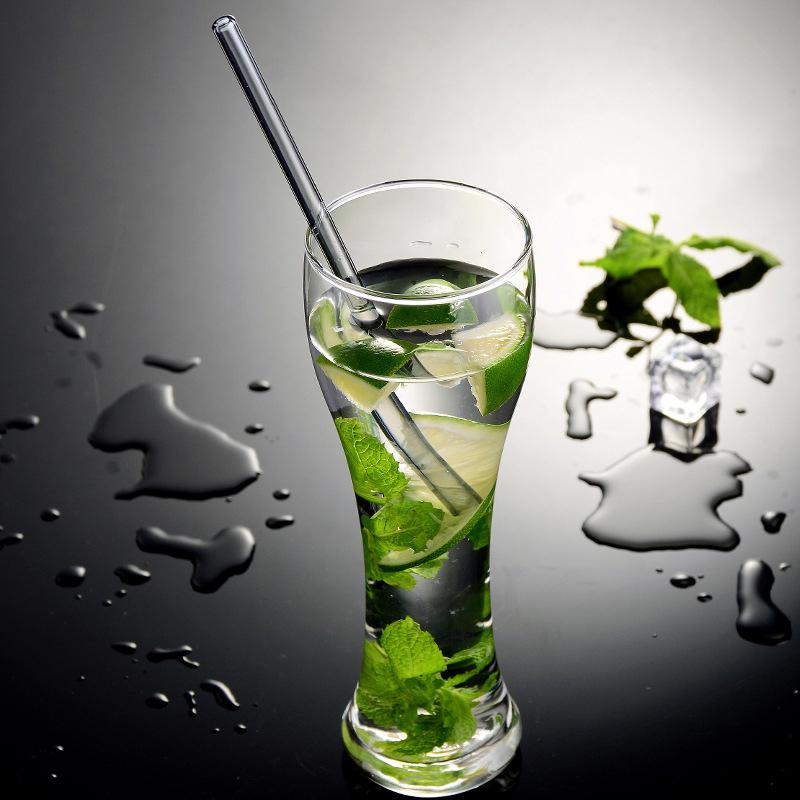 Чистый цвет плоская простая многоразовая модная питьевая соломинка для вечеринки 1 шт. новая 20 см день рождения свадьба пирекс стекло прямая