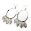 [N5017] - Multicolored Silver 'Navajos' Designer Earrings