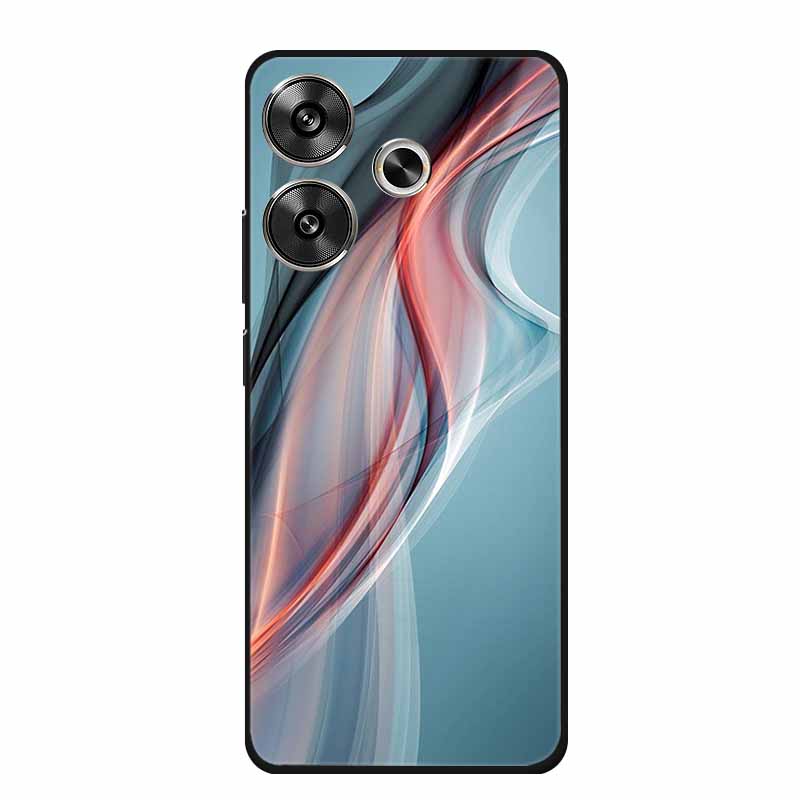 6.79" For Poco M6 4G Case POCOM6 Phone Cover Black Silicone Soft Back Cover Case For Xiaomi Poco M6 4G Case M 6 Protective Coque