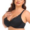 European and American Underwire Lace Jacquard Underwear Large Size Bra Corset