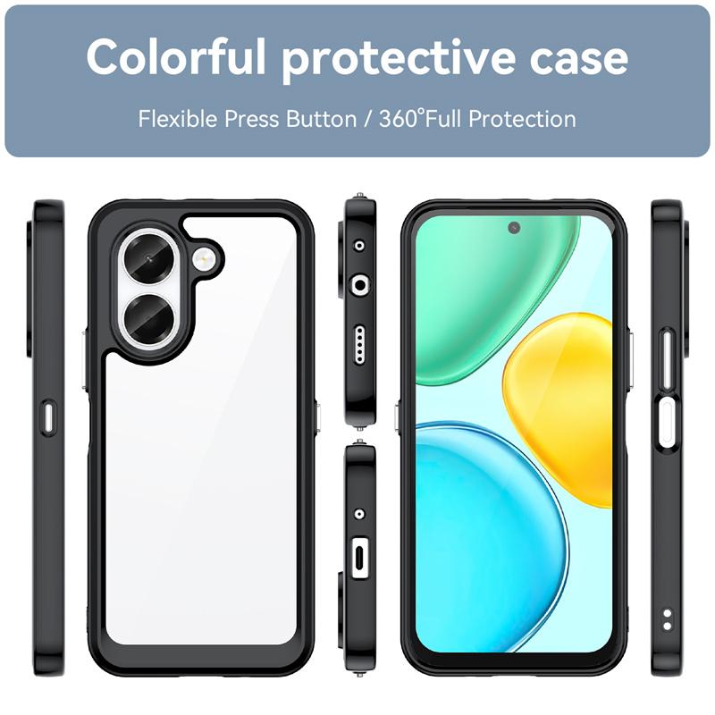 Transparent Colorful TPU Case for Honor X7e 4G Protective Cover Clear Fundas Coque Capa