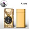 USB Rechargeable Dual Arc Metal Windproof Multifunction Lighter, Eagle Engraved Luminous Dial, LED Lighting Cigarette Lighter