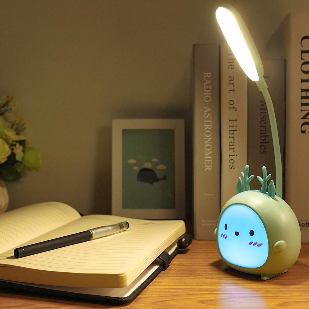 Три режима Мультяшный олень Складная креативная настольная лампа