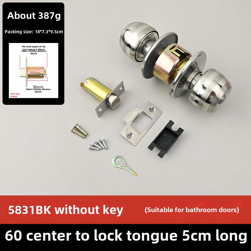 Stainless Steel Ball Door Lock for Bathroom or Restroom (Model 5831)
