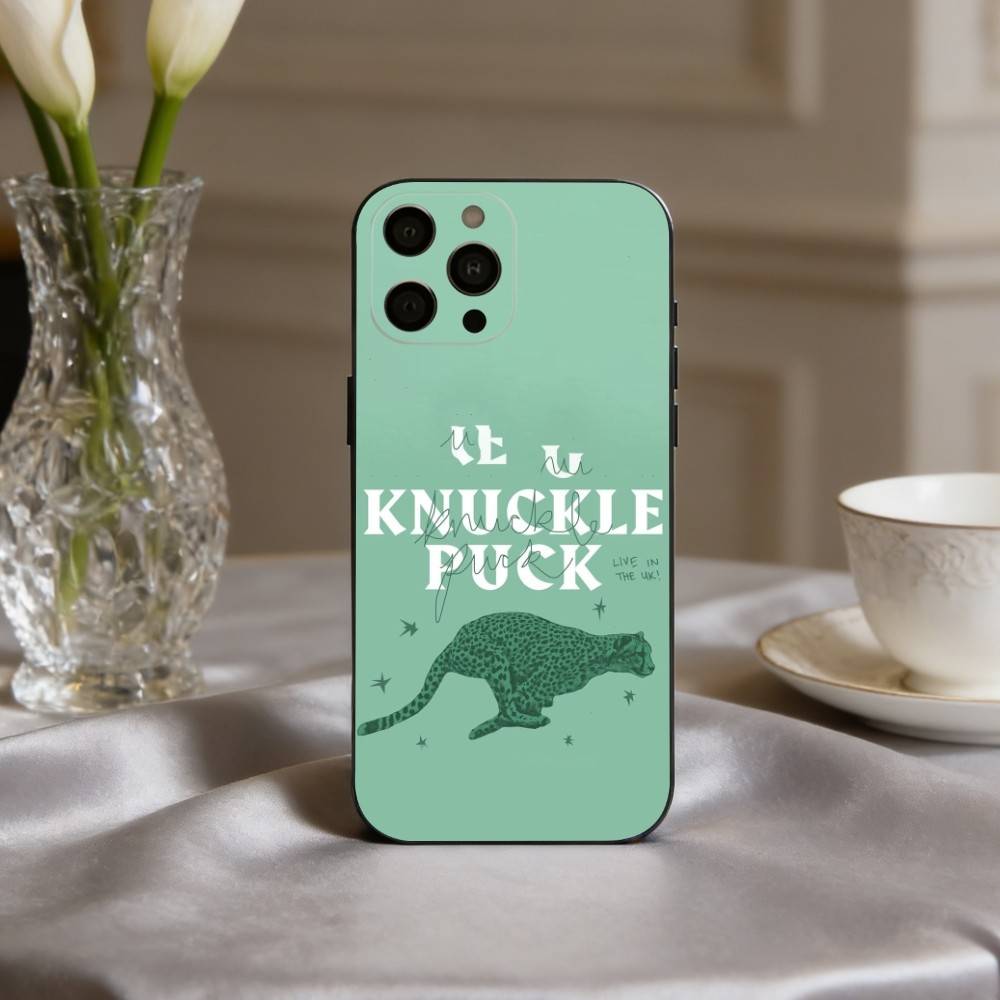 Поп-рок K-Knuckle P-Puck Группа Чехол для телефона Для iPhone 17pro,16,15,14,13,12,11 Plus,Pro Max,XS,Мягкий силикон Черный чехол