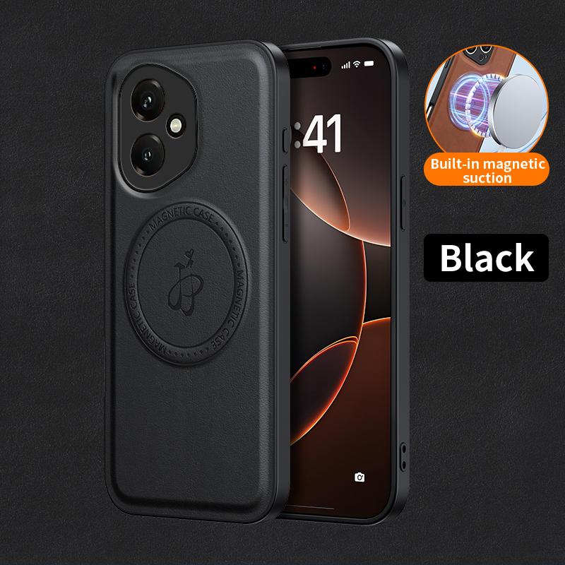 Магнитный чехол из искусственной кожи с беспроводной зарядкой для Honor 400 Pro 5G Защитная накладка Жесткая задняя крышка Coque