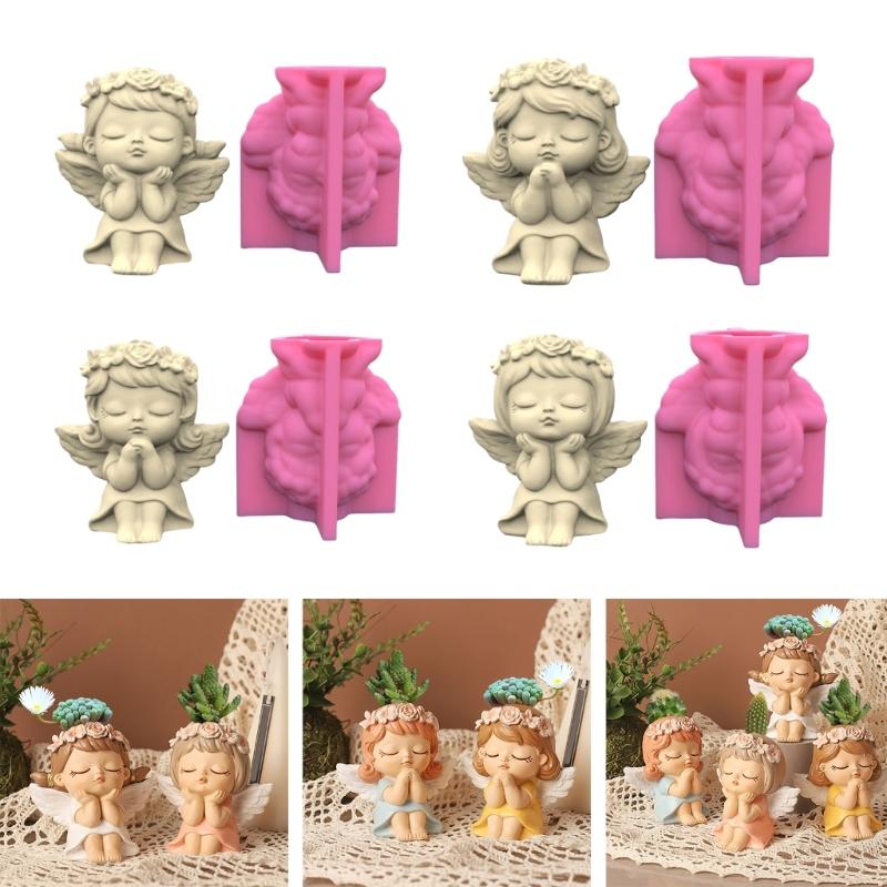 Силиконовая форма для цветочного горшка, бетонная цементная форма для горшка для растений, форма для цветочного горшка, форма для эпоксидной смолы, держатель для кистей для макияжа, форма-органайзер