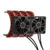 40?42mm Brushless Motor Cooling Fan Dual Motor Heatsink Radiator for 1/8 Remote Control CarOrange